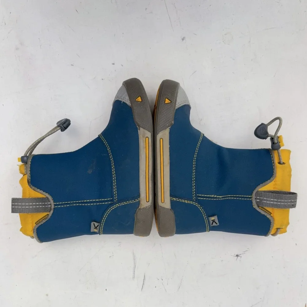 Keen Encanto 365 Blue Waterproof Rain Boots Kids Size 8 Blue Yellow 1014404